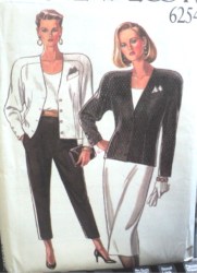 6254 BUTTON SEAM JACKET,SKIRT,PANTS PATTERN 8-18